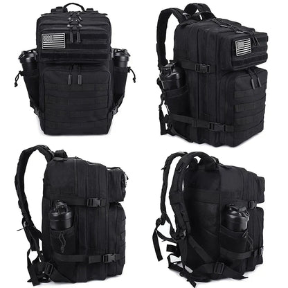 45L Meal Management Backpack for Men Women Tactical Adults Insulated Lunch Athletes Gym Bag Sports Daypacks With Bottle Holder