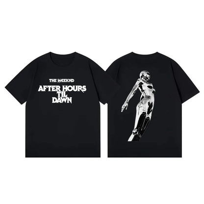 The Weeknd After Hours Til Dawn Tour 2026 Graphic T Shirts Harajuku Hip Hop Short Sleeve T-shirt Unisex Fashion Casual T-shirts