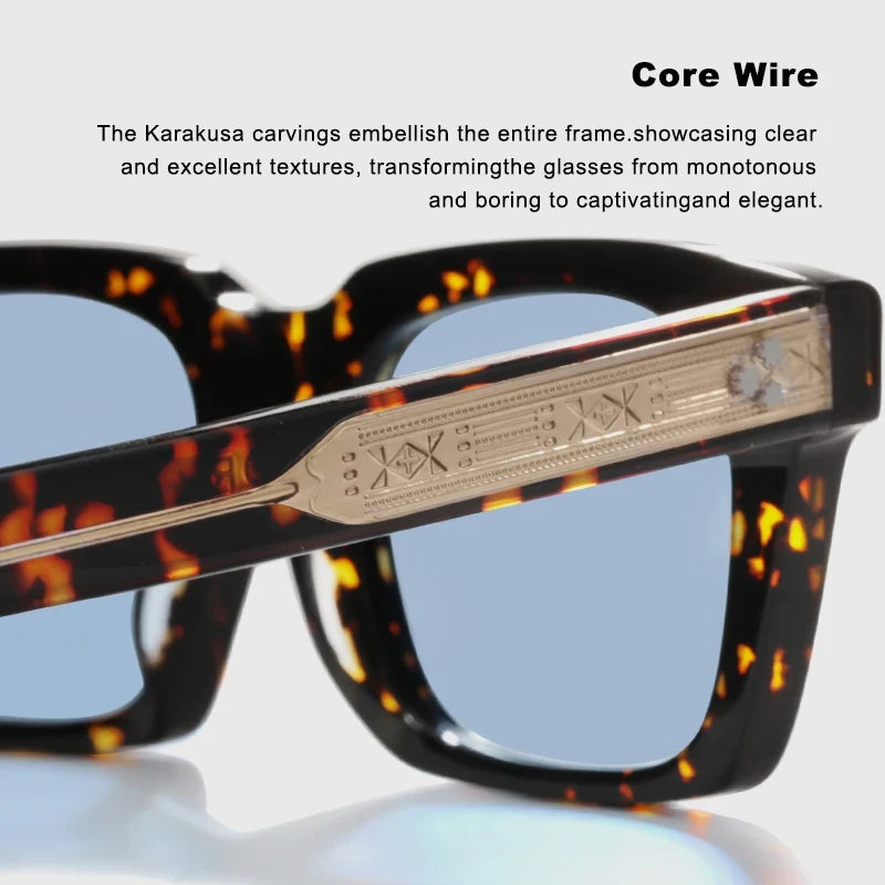 Top Quality Luxury Square Acetate Men Sunglasses Women Classic Sunglasses Outdoor UV400 Protection Custom Prescription Lenses