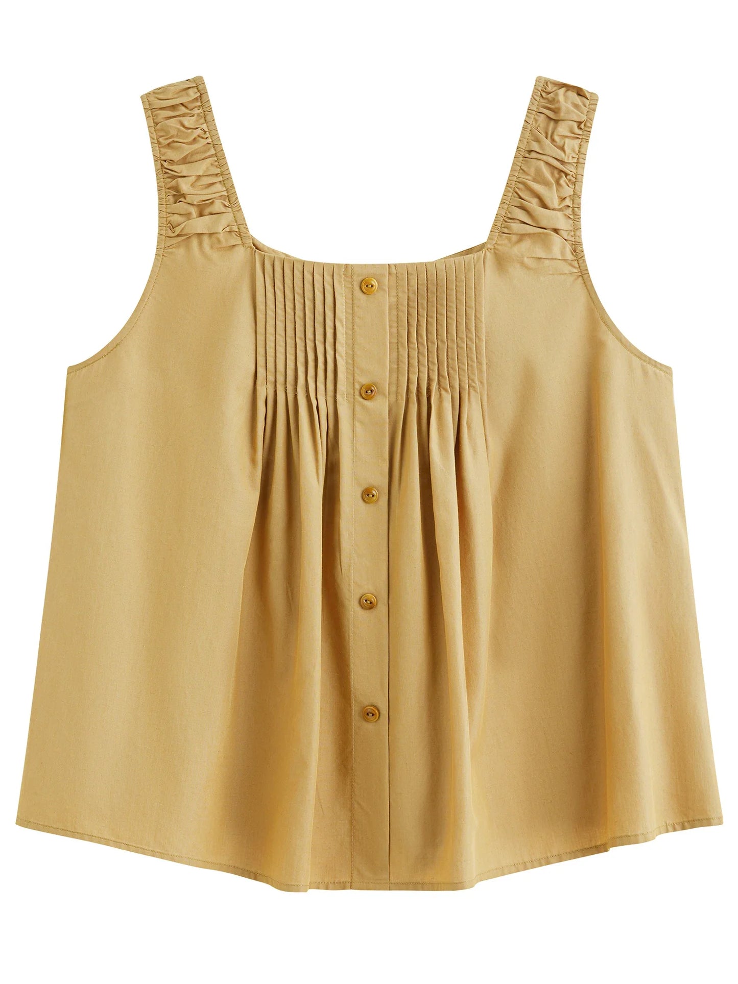 2025 Summer Women's Textured Linen Camisole - Relaxed Fit & Slimming Silhouette Casual Tanks & Camis 25FS12145