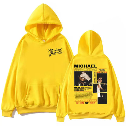 Rock Singer Michael Jackson Merch Hoodies Men Women Fashion Vintage Hooded Sweatshirts High Quality Fleece Oversized Pullovers