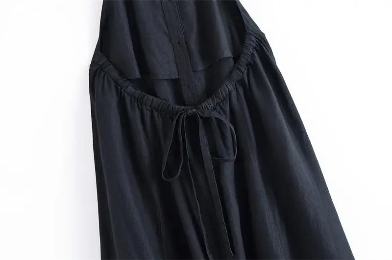 Dresses Summer Women's 2026 New Neck-Hanging Elegant Long Holiday Dress Women Street Chic Youth Loose Fashion Dress