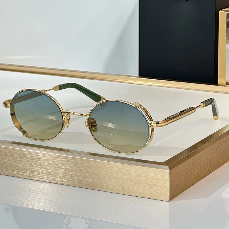 Orang Oavl Alloy Germany Sunglasses for Men Women UV400 High Quality Handmade Gradient Classical Optical Eyeglasses with Case