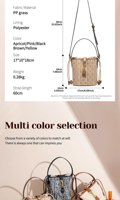 Minimalist and Versatile Summer New-arrival Straw Handbag for Women Exquisitely Crafted Women's Shoulder Bag