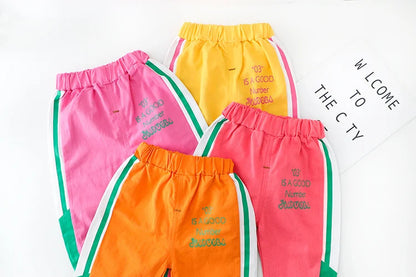 New Spring Autumn Baby Boy Girl Clothes Suit Children Casual Letter Jacket Pants 2Pcs/Set Toddler Cotton Costume Kids Tracksuits