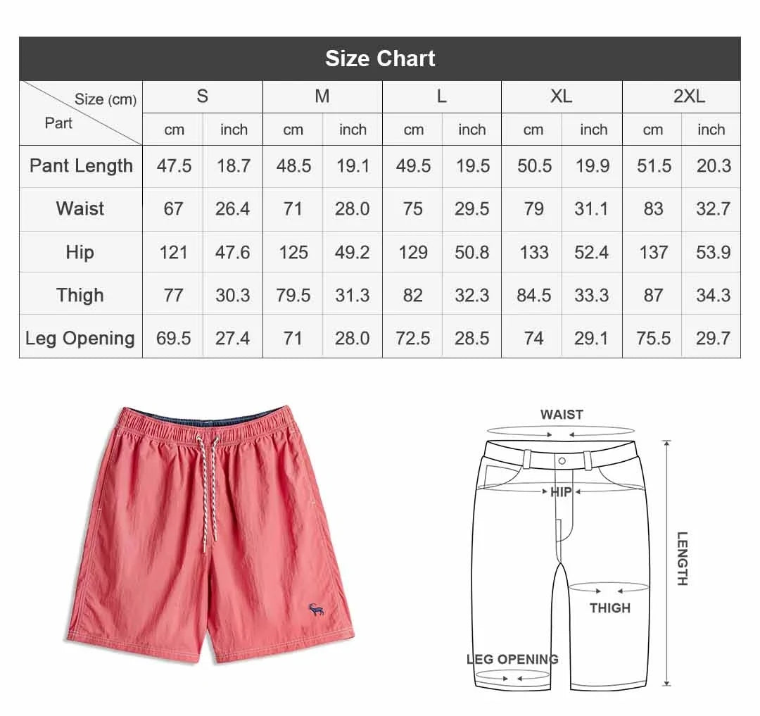 Men's American Retro Embroidered Woven Beach Shorts Lightweight Thin Five Inch Amekaji Style Daily Casual Summer Trousers