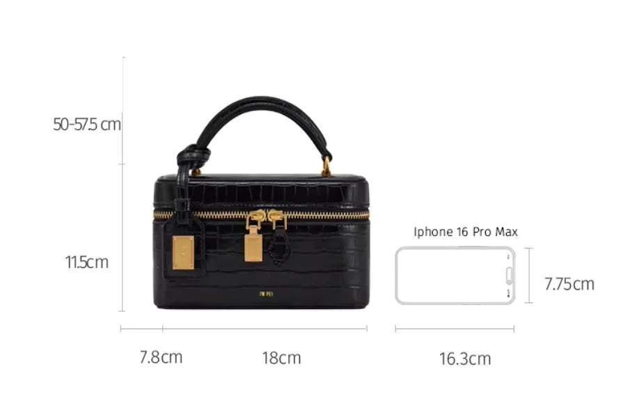 Textured Leather Crossbody Bag for Women, Designer Shoulder Purse with Letter Logo, Chic Commuter Handbag