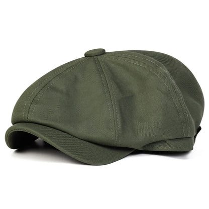 Mens Retro Newsboy Caps Stitching Berets Cap Autumn Winter Vintage Painter Octagonal Hats Gorras