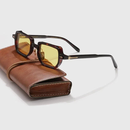 Fashion Luxury Brand  Man Sunglasses SASTATRE Handmade Square Small Frame Sunglasses Woman Outdoor UV400  Protection SUN GLASSES