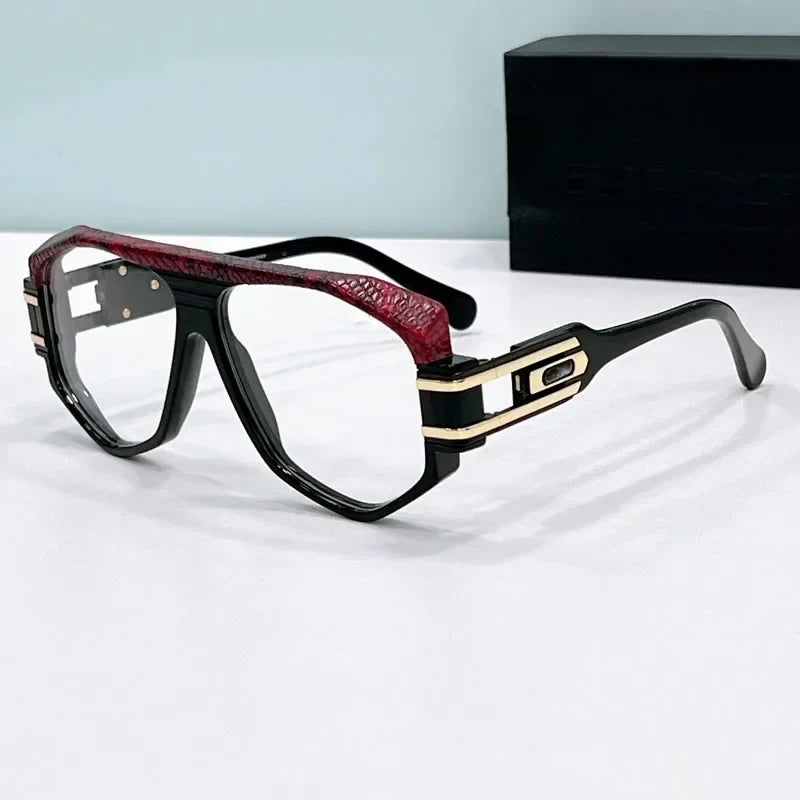 163 luxury designer men's sunglasses  women high quality acetate alloy irregular square frame Prescription eyeglasses fashion
