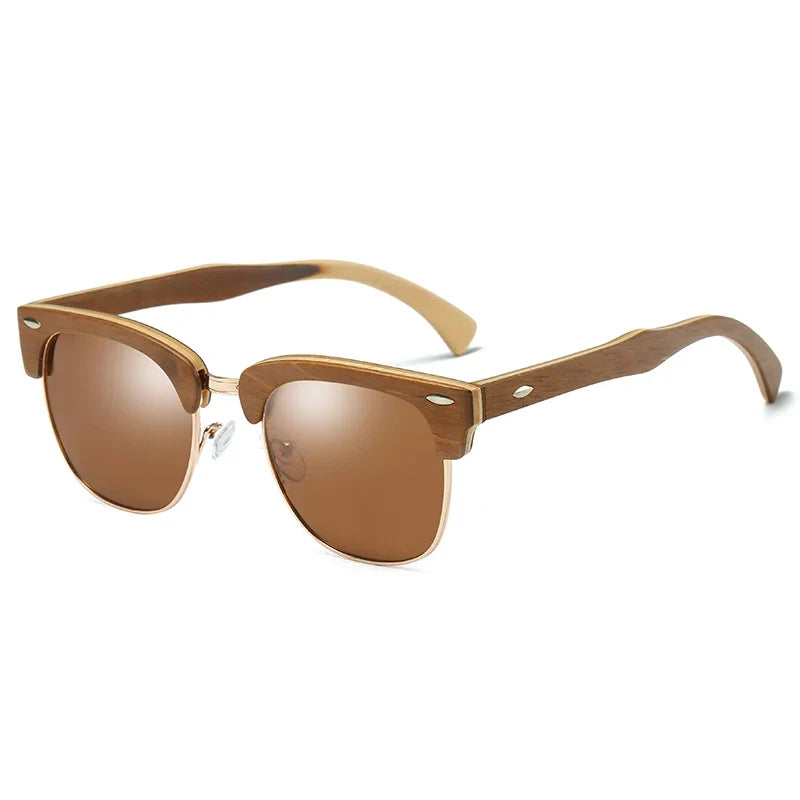 Natural Bamboo And Wooden Sunglasses VIP Manual Polarized Glasses Luxury Brand Environmental Degradable Glasses Gift Box