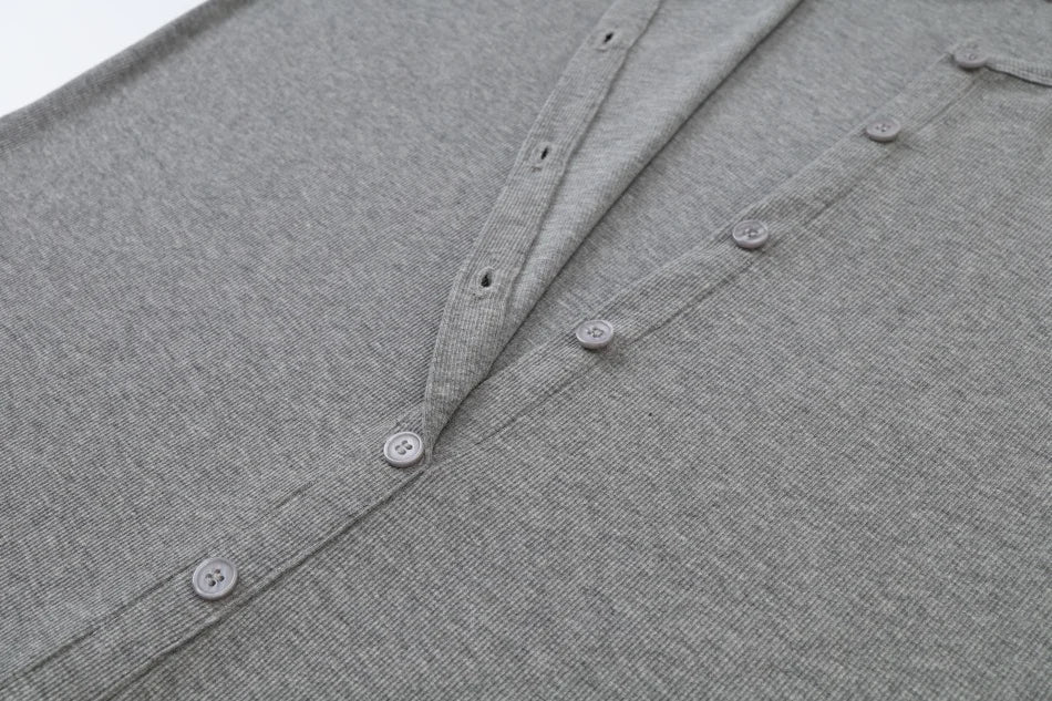 AS SS26 summer loose style button dress comfortable ribbing fabric dress o-neck lady clothes
