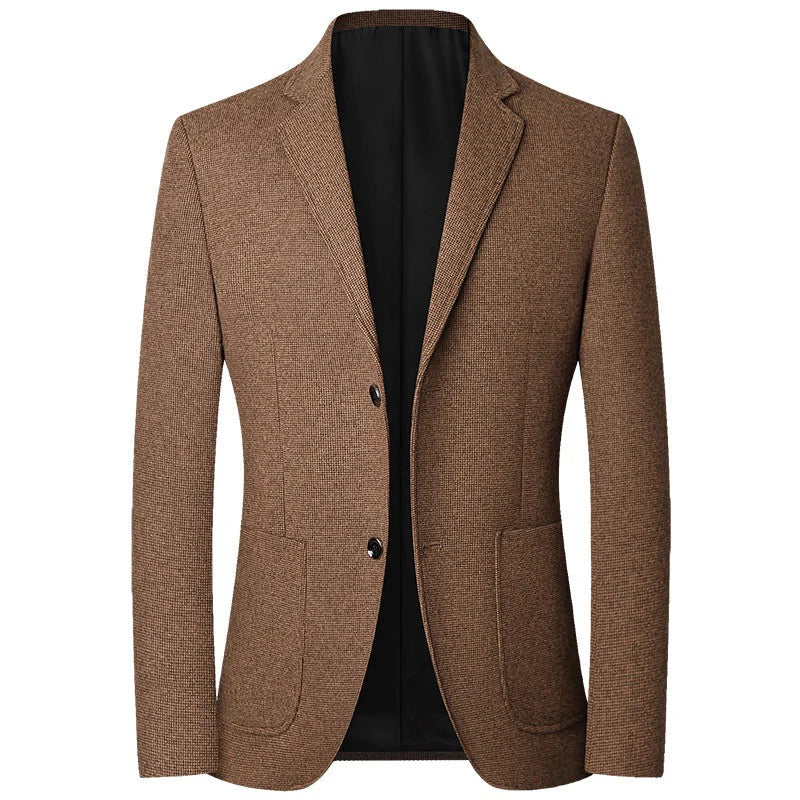 Brand 2026 Spring Elegant Blazer for Men Long Sleeve 2 Button Wedding Party Easy Care Business Blazers Suits Men