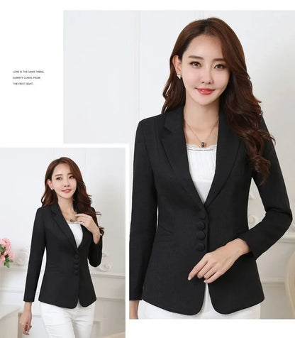 Fashion Women Blazers Jackets Work Office Lady Suit 2025 Slim Single Breasted Business Female Blazer Coats Formal Veste Femme