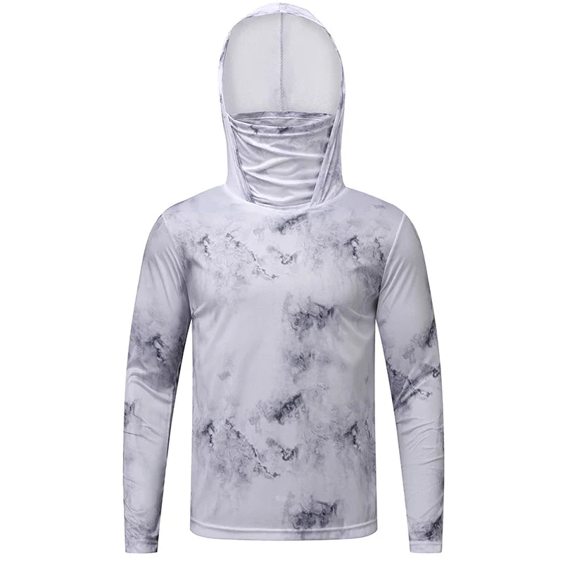 Summer Ultra-thin Tshirts Sun Protection Lightweight Mesh Patchwork Camouflage Ice Silk Sports Elasticity Surface Fishing Tees