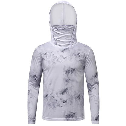 Summer Ultra-thin Tshirts Sun Protection Lightweight Mesh Patchwork Camouflage Ice Silk Sports Elasticity Surface Fishing Tees