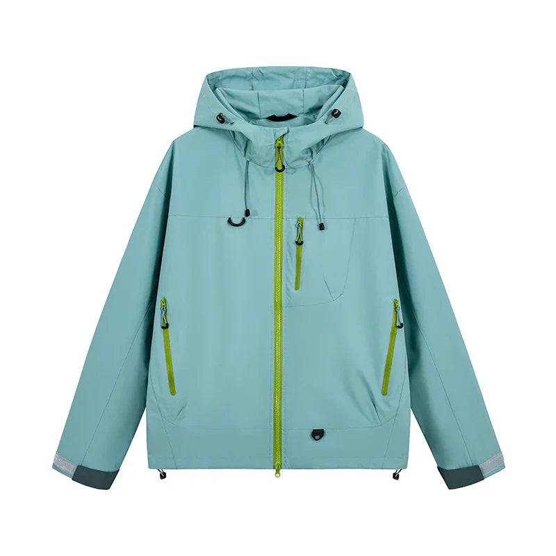 Men's Women's Waterproof Hiking Jacket Trekking Camping Mountaineering Windbreaker Unisex Outdoor Sport Windproof Rain Coat