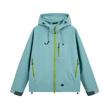Men's Women's Waterproof Hiking Jacket Trekking Camping Mountaineering Windbreaker Unisex Outdoor Sport Windproof Rain Coat