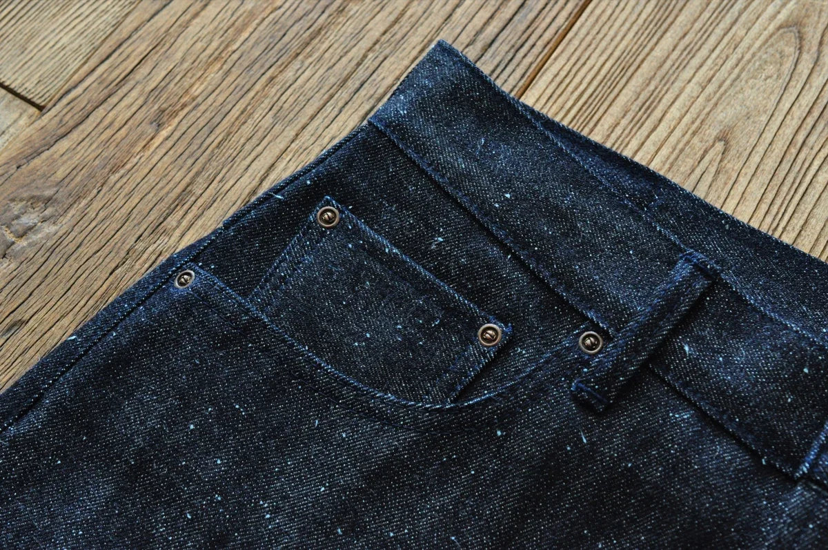 Men Jeans Sanforized Selvedge Raw Denim Denim Jeans for Men Linum Silver Button Cotton Wide Leg Loos Fit