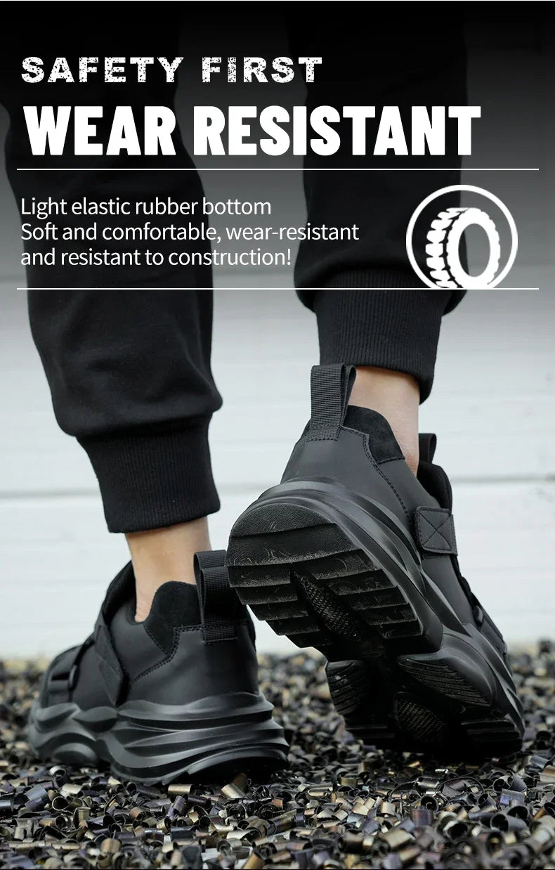 Lightweight Fashion 2024 Safety Shoes For Men Anti-smash Anti-puncture Work Sneakers Steel Toe Shoes Male Work Boots Protective