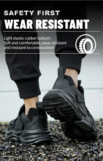 Lightweight Fashion 2024 Safety Shoes For Men Anti-smash Anti-puncture Work Sneakers Steel Toe Shoes Male Work Boots Protective