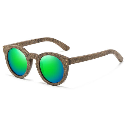 Brand coconut fiber sunglasses Eco-friendly  new wood,made  polarized UV400 protection natural degradation glasses 8242