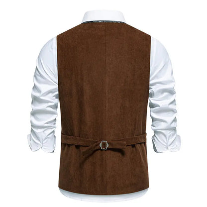 Four Seasons Suit Vest New Men's Fashion Contrast Embroidered Single Breasted Suits Waistcoat Workwear Groomsmen's Clothing