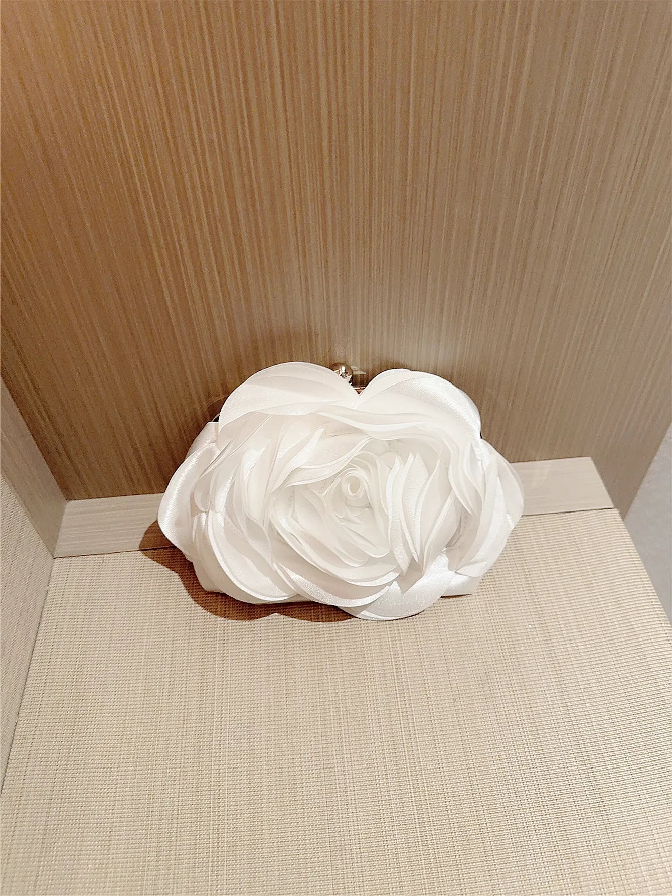 New Dinner Bag Flower Clutch Bag White Romantic Wedding Bridesmaid Bag Dress Prom Bag Party Bag