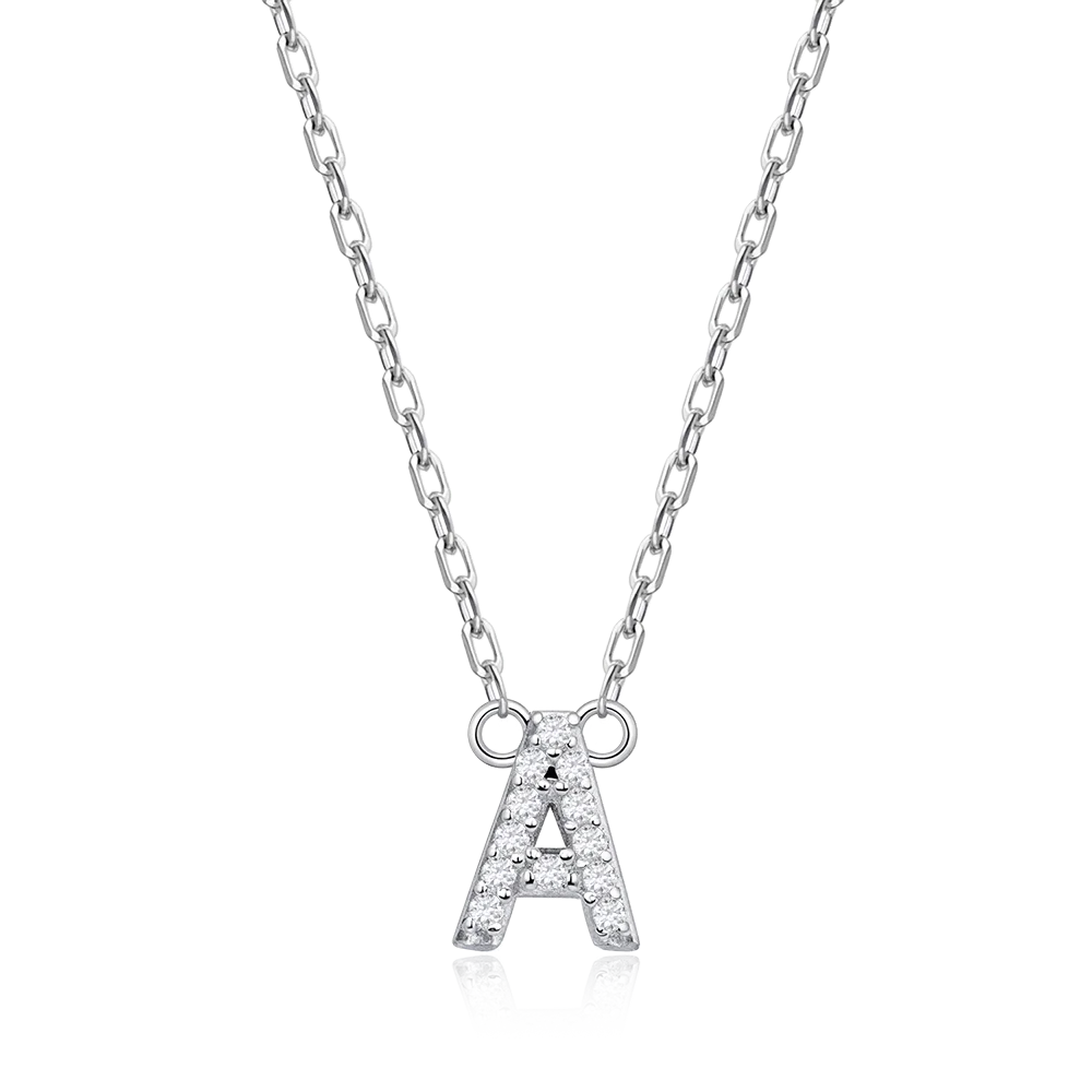 Letter Customized Products Moissanite Necklace for Women Small Size Pendant 925 Sterling Silver Jewelry By Shiran Aloni