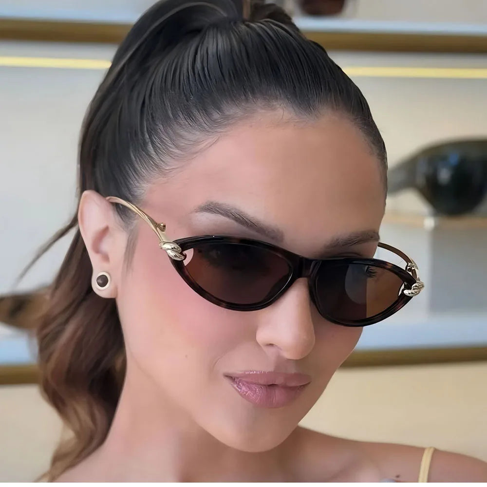 Designer Cat Eye Sunglasses Women Trendy 2026 Fashion Glasses Vacation Shades Luxe  Lunette Soleil Femme Lentes De Sol Mujer Sun