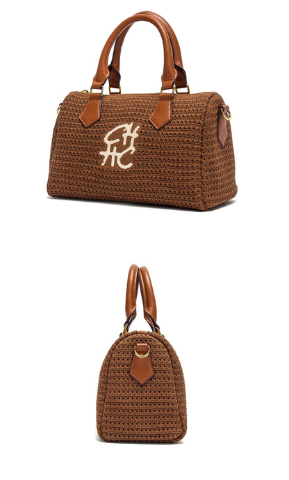 Women's Beach Bag 2026 New Simple Knitted Shoulder Bag for Vacation