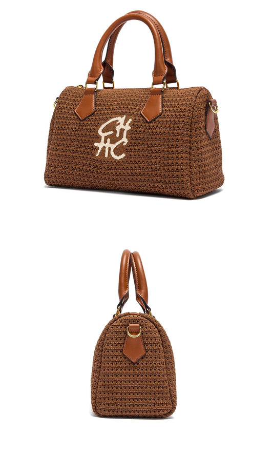 Women's Beach Bag 2026 New Simple Knitted Shoulder Bag for Vacation