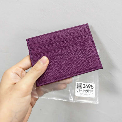 Porte-cartes en cuir de vachette avec logo personnalisé pour femme et homme, sac à cartes fin en cuir véritable, gravure du nom, portefeuille de luxe décontracté