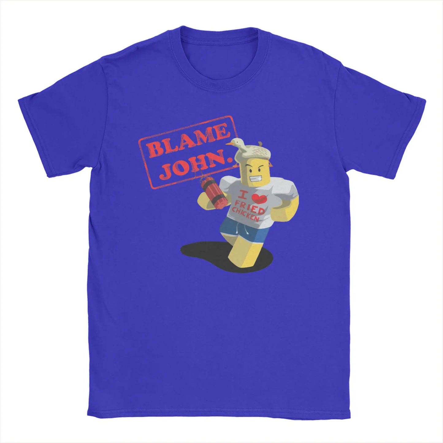 Shedletsky Blame John Forsaken Gaming T Shirts Meme 100% Cotton Tops Men Women Short Sleeve Tee Shirt Graphic Printed T-Shirts