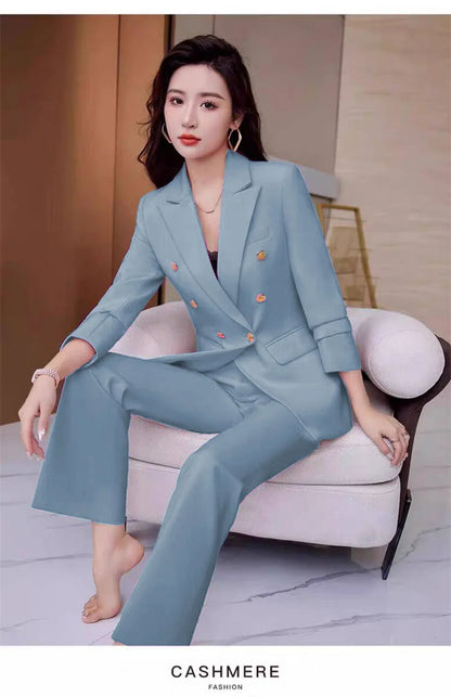 New Advanced Design Women's Suit Jacket Korean Style Spring Autumn Professional White Collar Small Western Clothes