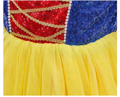 Girl Snow White Fancy Dress Kids Carnival Christmas Party Princess Costume Children Birthday Performance Clothes