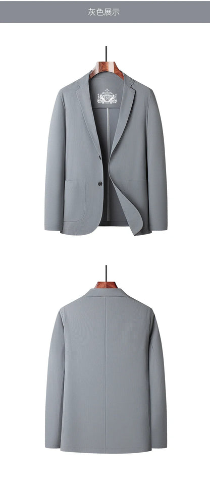 2026 Summer New Men's Blazer Thin Breathable Stretchy Sun Protection Casual Coat Outerwear Tops