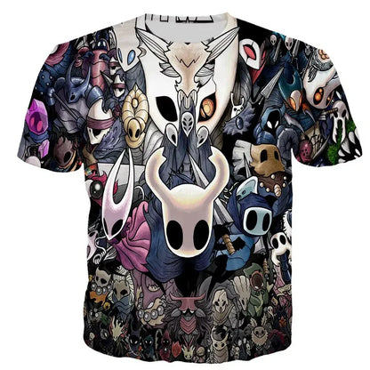Game Hollow Knight 3D Print T-Shirts Summer Men Women Casual Fashion Oversized Short Sleeve T Shirt Male Tees Tops Man Clothing