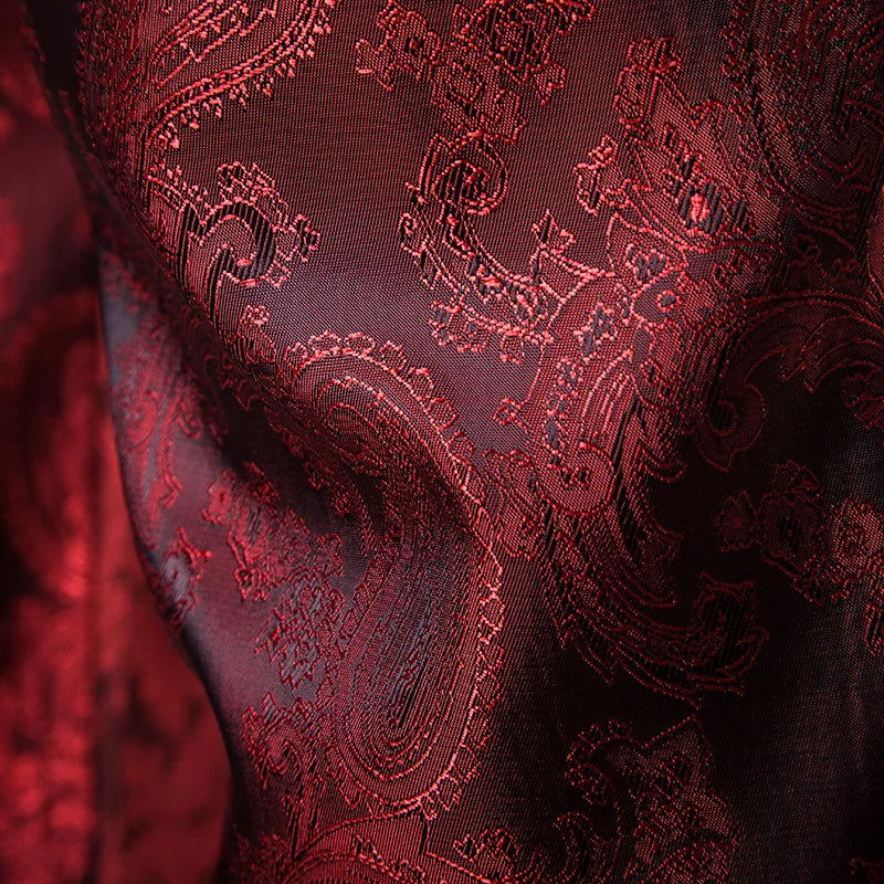 Spring Thin Men's Purple Floral Suit Pants, Wedding Party Dresses Pant, Fashion Casual Trousers, Red Black Pantalones Hombre