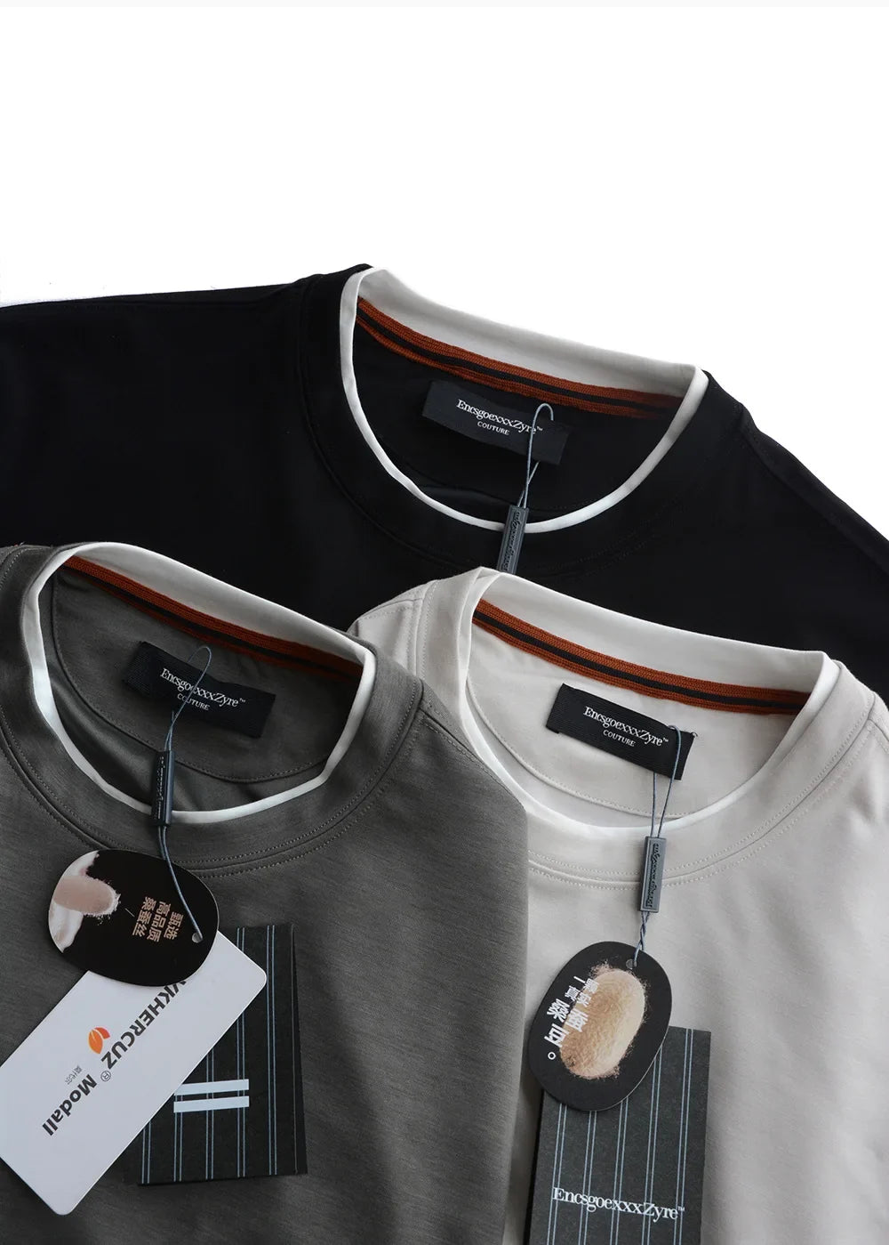 Shape-Retention & Pilling-Resistant Long-Sleeve Tee: Contrast Collar Design + Stretchy Fit Men's Undershirt