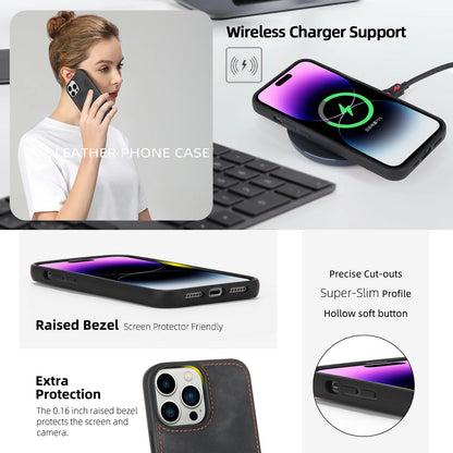 حافظة جلدية فاخرة قابلة للطي لهواتف آيفون 15 14 13 12 11 برو Xs ماكس X XR 7 8 بلس SE 2022 2020، غطاء محفظة مغناطيسي متعدد الوظائف