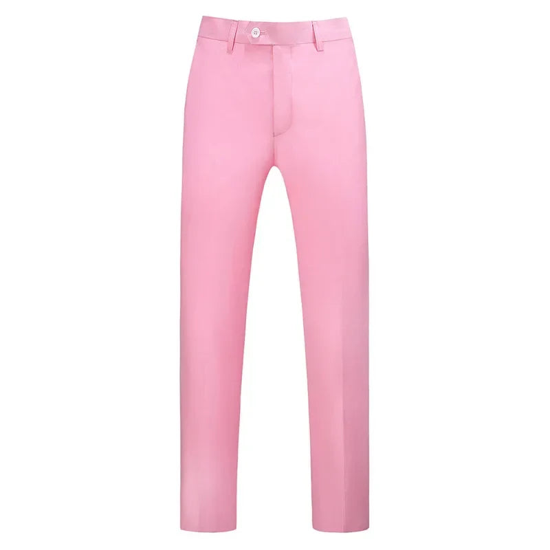 Men Dress Pants Solid Color Slim Fit Business Casual Office Wedding Formal Trousers High Quality Men Clothing Suit Pants 29-40
