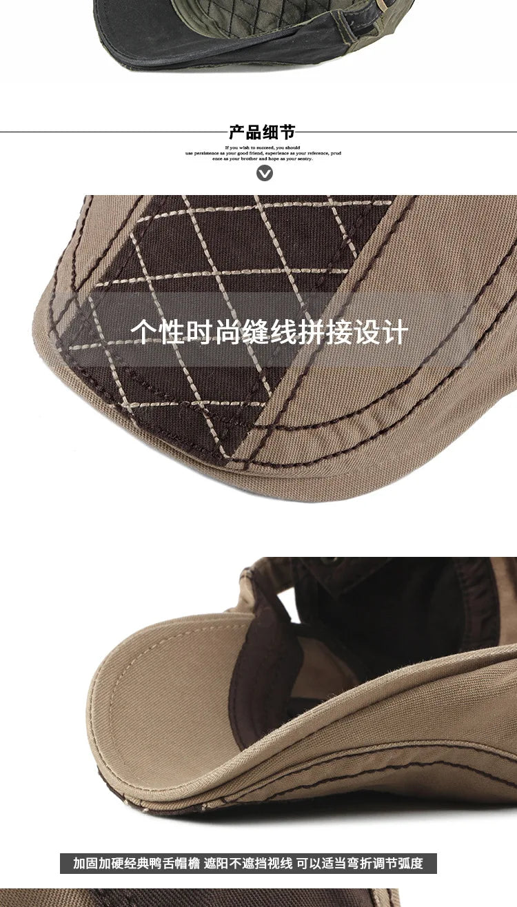 Men Women Beret Spring Autumn Cotton Flat Cap Ivy Gatsby Newsboy Hat Fashion Adjustable Vintage Cabbie Hats