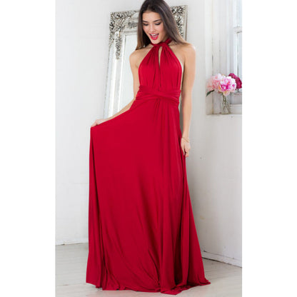 Sexy Women Multiway Wrap Convertible Boho Maxi Club Red Bandage Long Dress Party Bridesmaid Infinity Robe Longue Femme