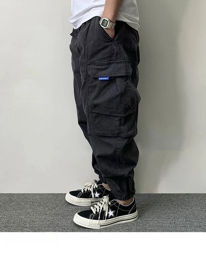 High Quality Cotton Cargo Pants For Men Japanese Streetwear Plus Size Tactical Pants Harajuku Casual Joggers Fashion Trousers