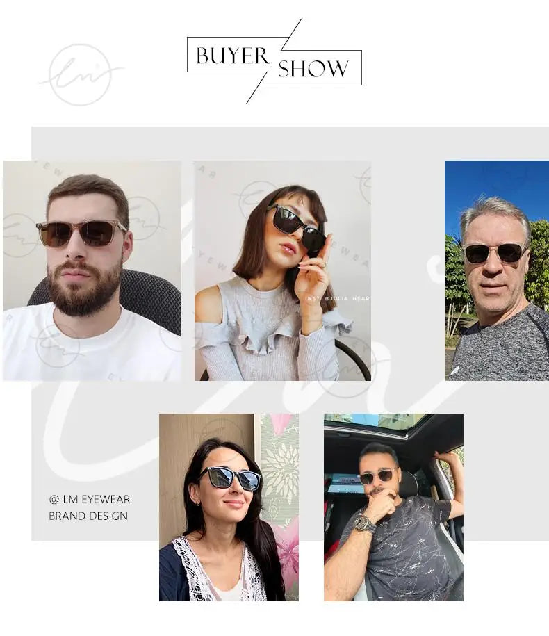Brand Polarized Sunglasses Men Women Fashion Square Shades Leopard Frame Ladies Travel UV400 Goggles Driving Sun Glasses