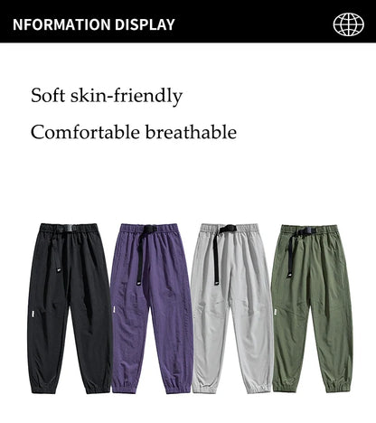 Men Waterproof Pant Autumn With Belt Hiking Trousers Breathable Mountaineering Pant Multi-pocket Camping Fishing Sport Trousers