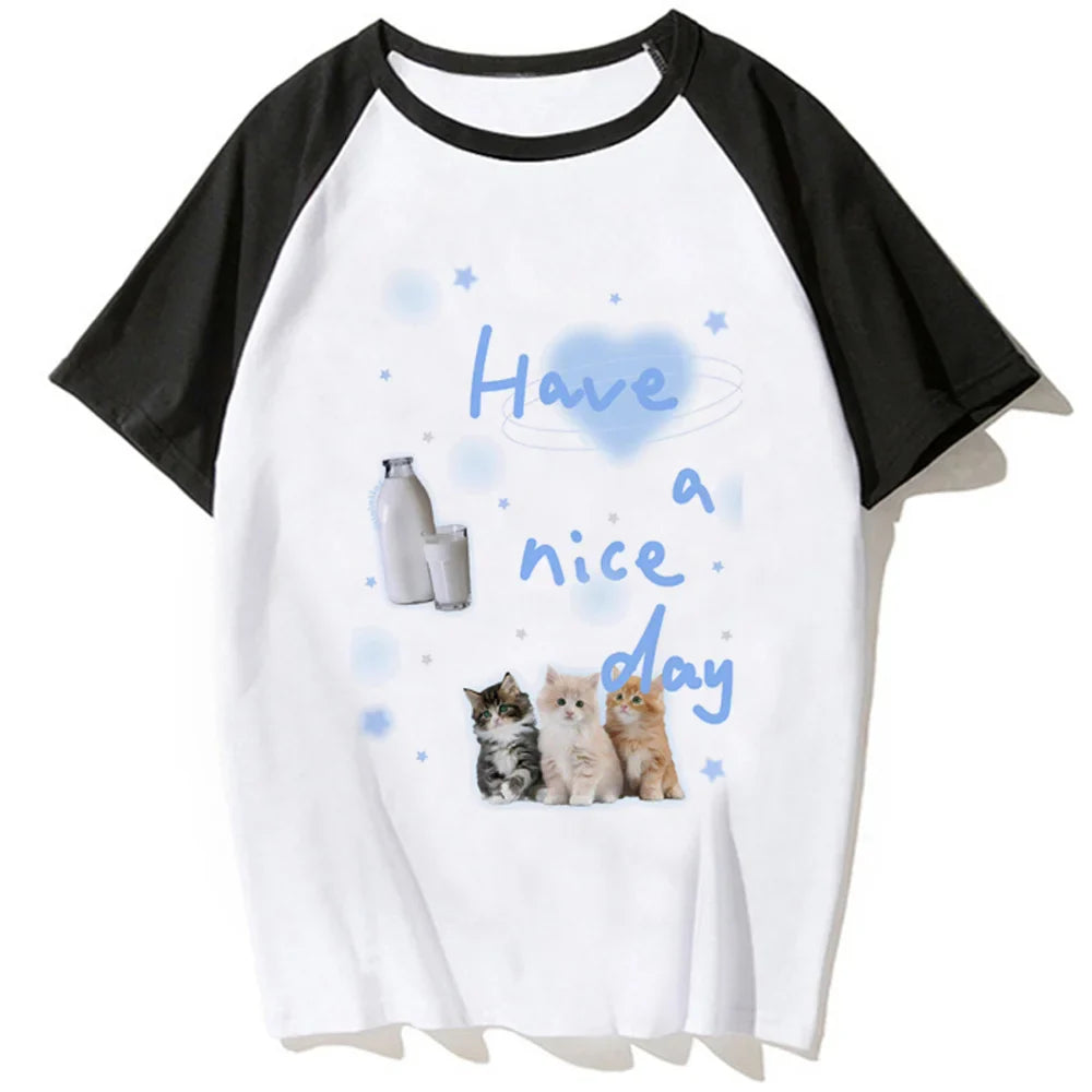 Y2k Tee women anime funny harajuku tshirt girl Japanese clothes