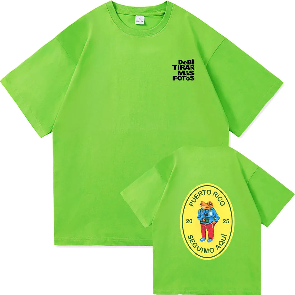 Bad Bunny DTMF World Tour 2025-2026 TShirt Men/women Clothing Vintage Harajuku High Quality Clothes Cotton TShirts for Fans Gift