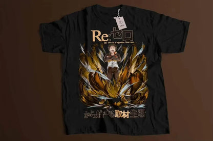Re Life in A Different World From Zero Peripherals Graphic Print T-shirt Men Women Crewneck Cotton Harajuku Oversize Fashion Tee